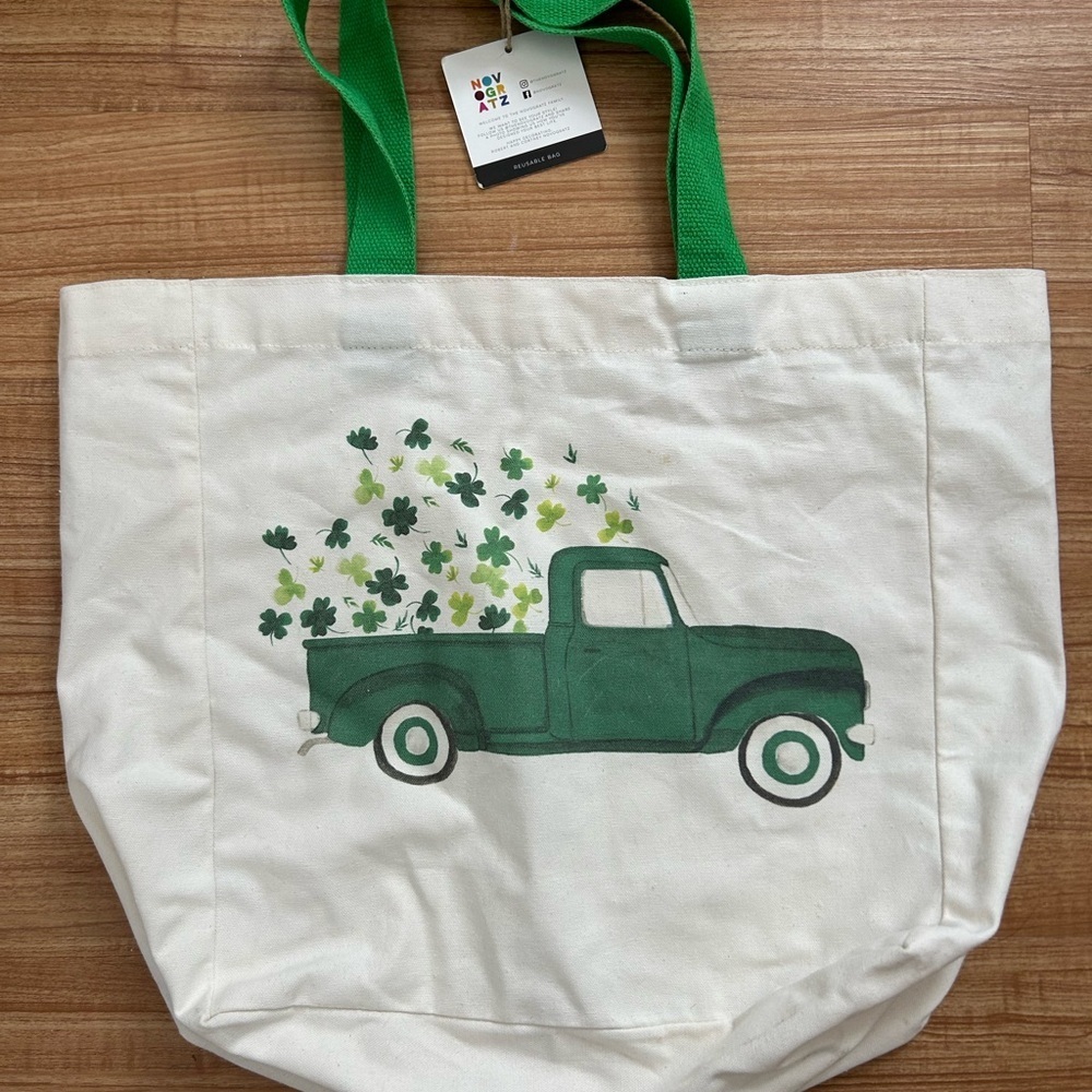 Green Truck Canvas Tote Bag